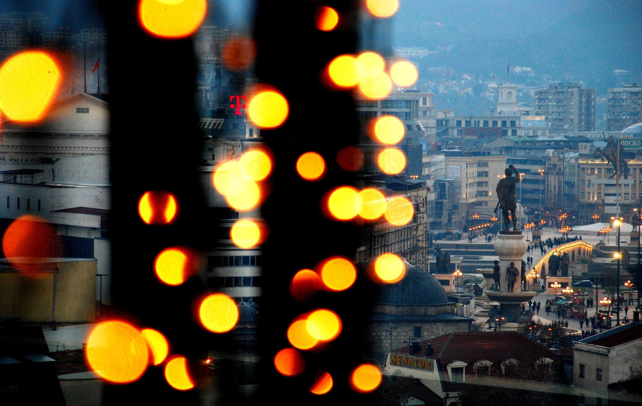 Hotel Arka Скоп'є Екстер'єр фото The lights of the Christmas tree in Athens, Greece
