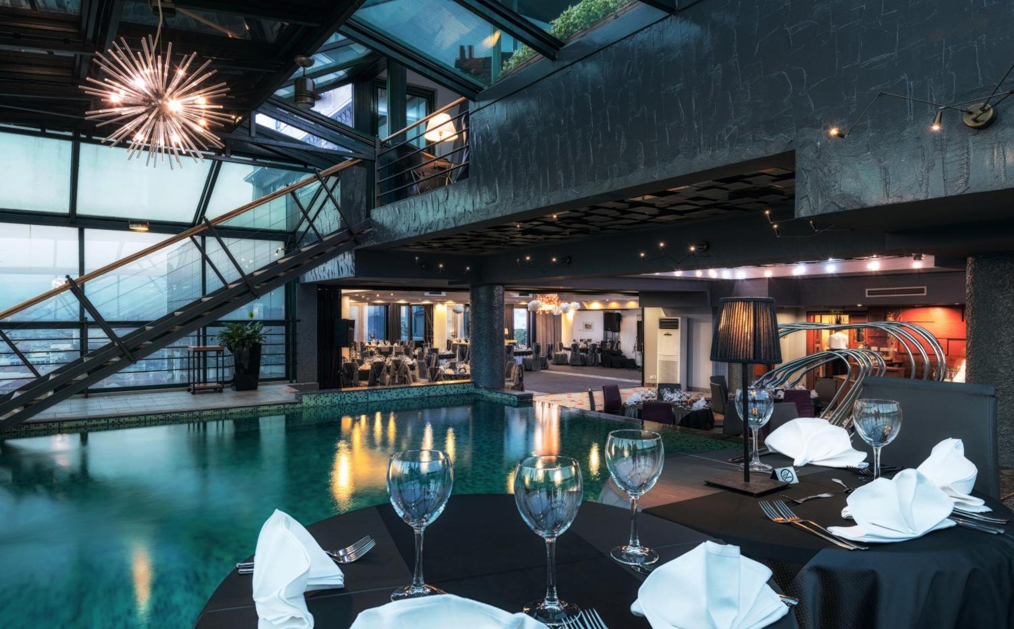 Hotel Arka Скоп'є Екстер'єр фото The interior of the restaurant